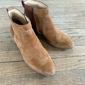 Western brown suede/leather ankle boots size 9, Madewell- excellent condition